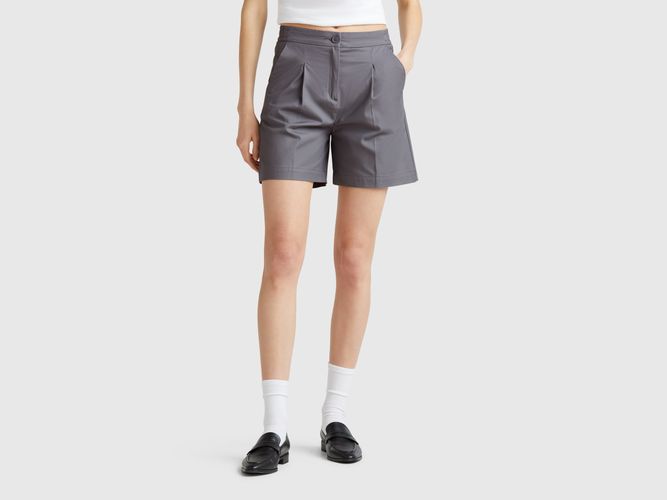 Benetton, Bermuda En Coton Stretch, taille, Gris - United Colors of Benetton - Modalova