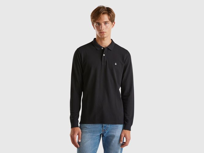 Benetton, Polo Manches Longues En Coton, taille L, Noir - United Colors of Benetton - Modalova