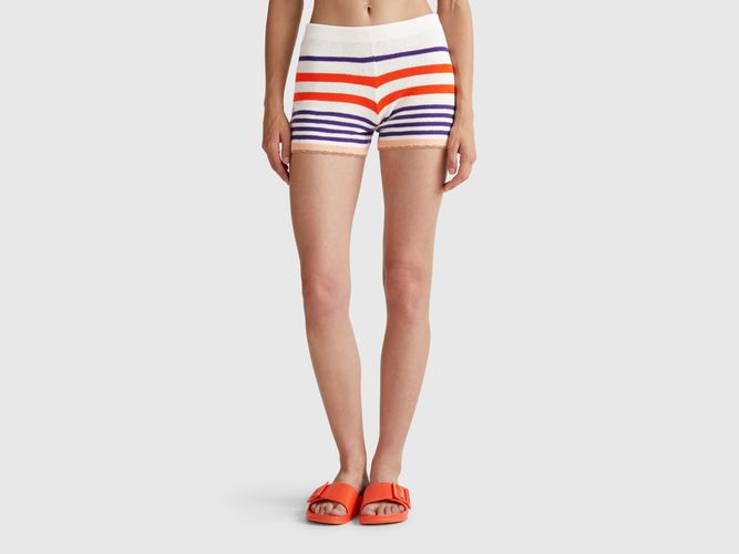 Benetton, Short En Maille Rayée, taille L, Multicolore - United Colors of Benetton - Modalova