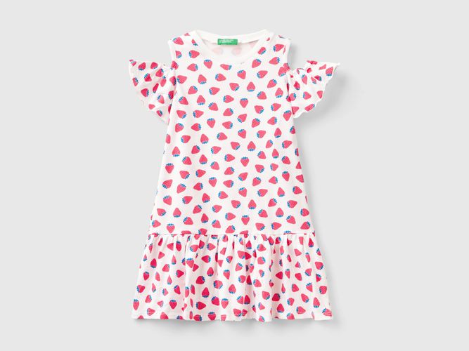 Benetton, Vestito Con Stampa Frutta, taglia 82, Bianco, Bambini - United Colors of Benetton - Modalova