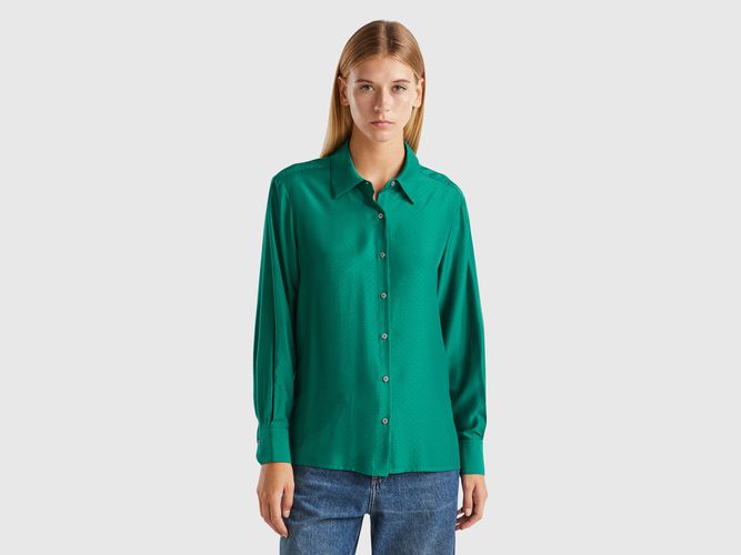 Benetton, Chemise Regular Fluide, taille L, Vert Foncé - United Colors of Benetton - Modalova