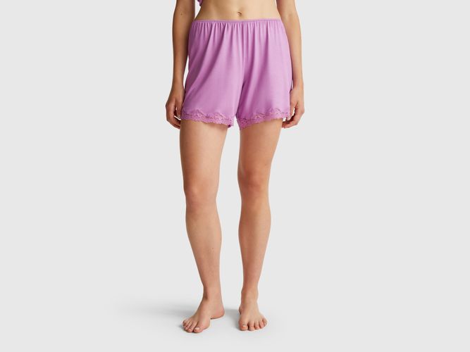 Benetton, Short Fluide Avec Dentelle, taille L, - United Colors of Benetton - Modalova