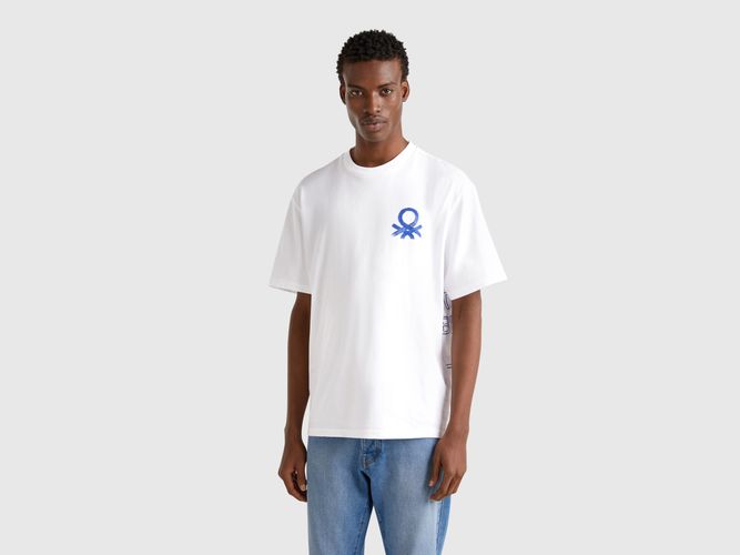 Benetton, T-shirt Avec Imprimé Devant Et Dos, taille XXL, Blanc - United Colors of Benetton - Modalova