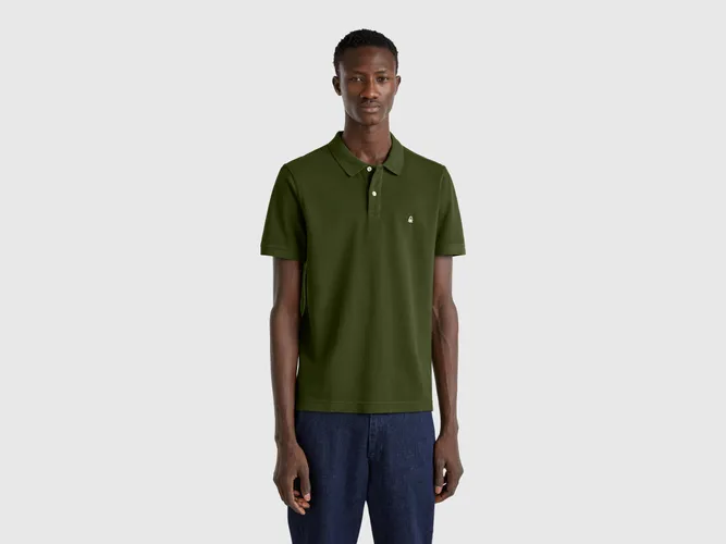 Benetton, Polo Regular Vert Olive, taille L - United Colors of Benetton - Modalova