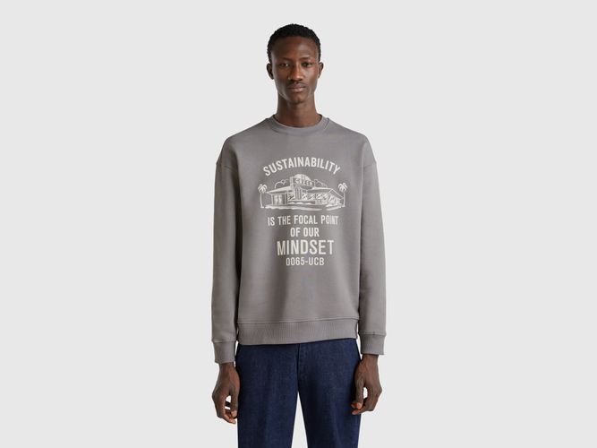 Benetton, Sweat-shirt Avec Imprimé, taille XXL, Gris Foncé - United Colors of Benetton - Modalova