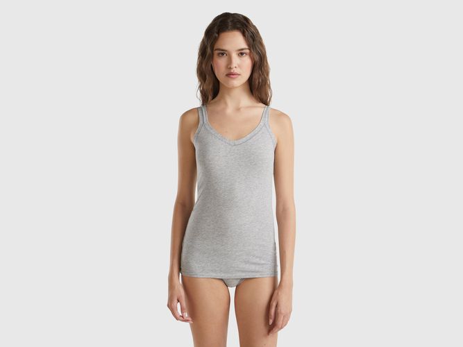 Benetton, Débardeur En Coton Bio Super Stretch, taille OS, Gris Clair - United Colors of Benetton - Modalova