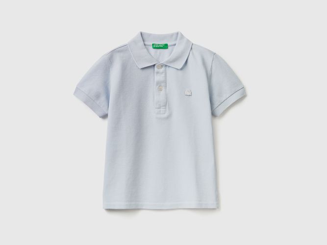 Benetton, Polo Manica Corta In Cotone Biologico, taglia 116, Celeste, Bambini - United Colors of Benetton - Modalova