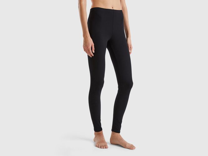 Benetton, Legging En Coton Extensible, taille M, Noir - United Colors of Benetton - Modalova