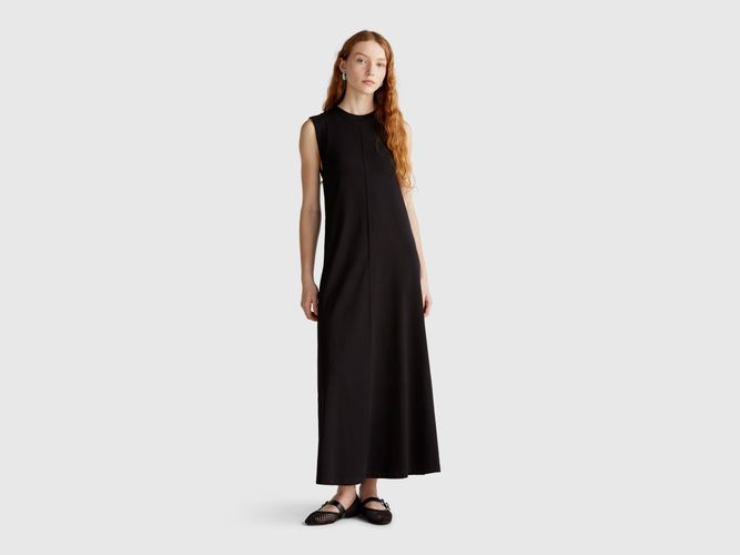 Benetton, Robe Sans Manches En Pur Coton, taille L, Noir - United Colors of Benetton - Modalova