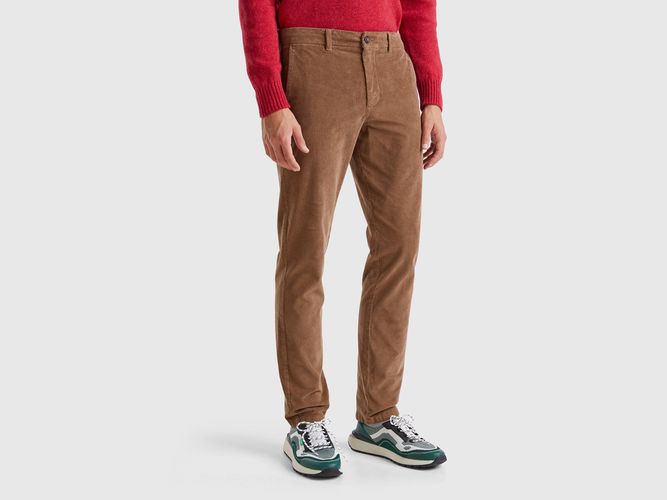 Benetton, Pantalon Slim En Velours Stretch, taille 42, Marron - United Colors of Benetton - Modalova