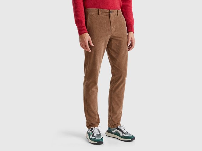 Benetton, Pantalon Slim En Velours Stretch, taille 48, Marron - United Colors of Benetton - Modalova