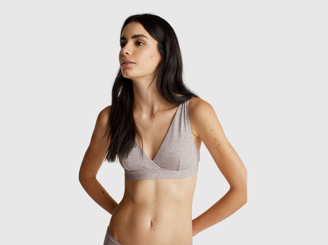 Benetton, Soutien-gorge Triangle En Coton Extensible, taille 100, Crème - United Colors of Benetton - Modalova
