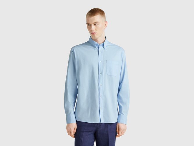 Benetton, Chemise Boutonnée Coupe Classique, taille XXL, Bleu Clair - United Colors of Benetton - Modalova