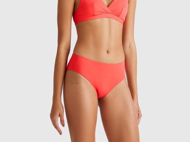 Benetton, Slip De Bain Haut Côté En Econyl, taille L, Corail - United Colors of Benetton - Modalova