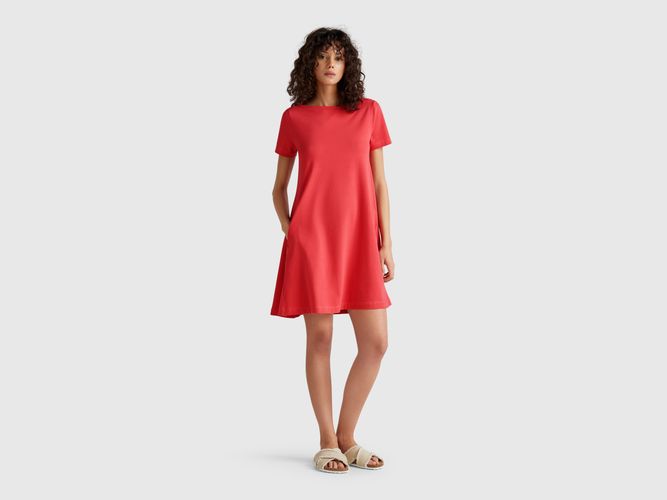 Benetton, Robe Courte Évasée, taille L, Rouge Brique - United Colors of Benetton - Modalova