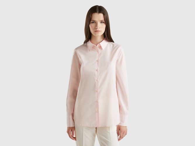 Benetton, Chemise Coupe Regular En Coton Léger, taille L, Rose Pastel - United Colors of Benetton - Modalova