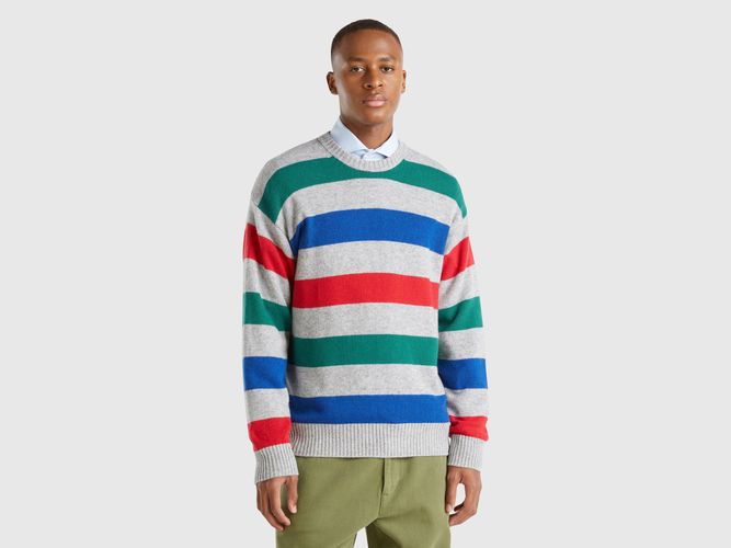 Benetton, Pull À Rayures En Laine Mélangée, taille XXL, Multicolore - United Colors of Benetton - Modalova