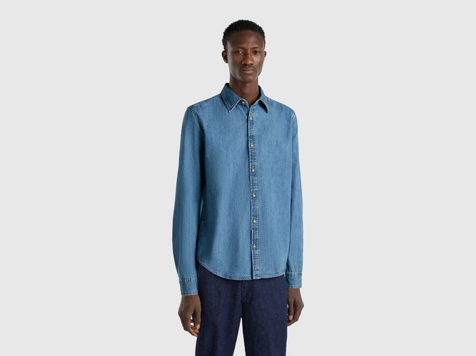 Benetton, Chemise En Jean 100% Coton, taille M, Bleu - United Colors of Benetton - Modalova
