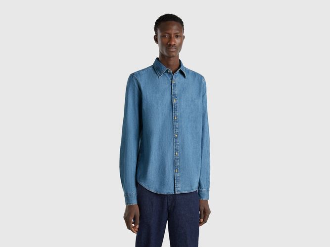 Benetton, Chemise En Jean 100% Coton, taille XXL, Bleu - United Colors of Benetton - Modalova