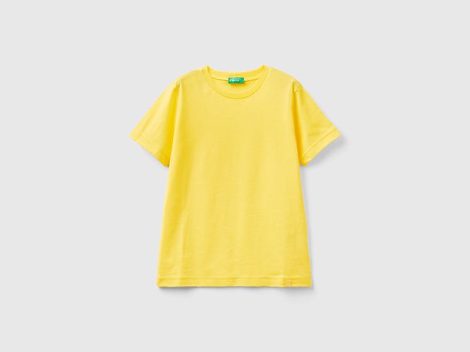Benetton, T-shirt In Cotone Biologico, taglia 3XL, Giallo, Bambini - United Colors of Benetton - Modalova