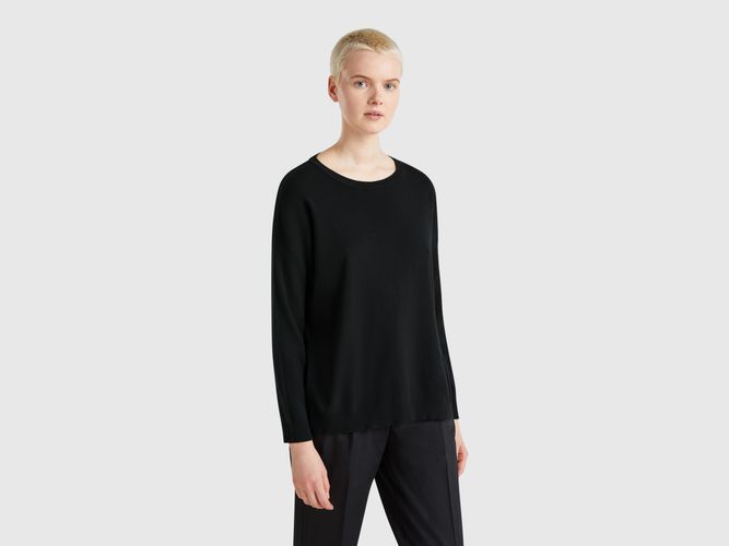 Benetton, Pull Over-fit En Coton, taille L, Noir - United Colors of Benetton - Modalova