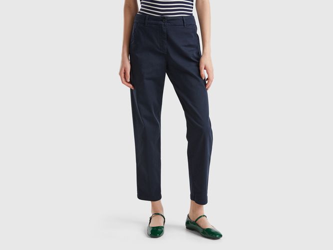 Benetton, Pantalon Chino En Coton Stretch, taille, Bleu Foncé - United Colors of Benetton - Modalova