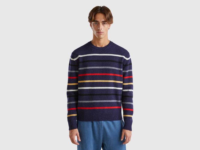 Benetton, Pull En Pure Laine Shetland, taille XXL, Bleu Foncé - United Colors of Benetton - Modalova