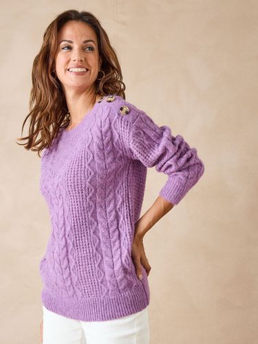 Pull en maille fantaisie col rond - Daxon - Modalova