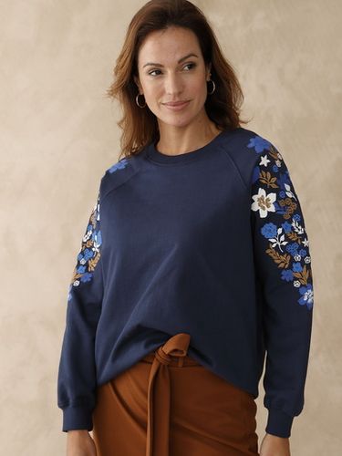 Sweat-shirt fantaisie manches brodées - Daxon - Modalova