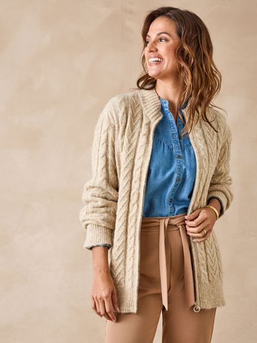 Gilet zippé col montant avec laine - Daxon - Modalova