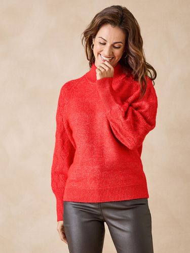 Pull col montant manches fantaisie - Daxon - Modalova