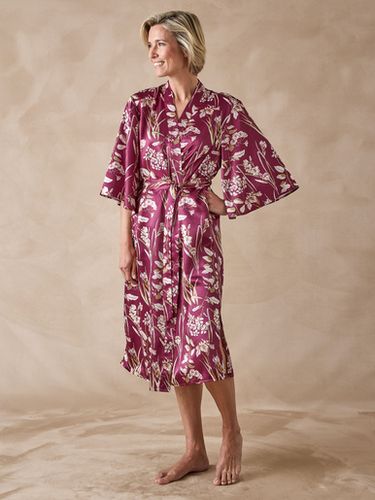 Peignoir kimono en satin - Daxon - Modalova