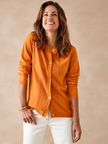 Cardigan avec jeux de torsades - Daxon - Modalova