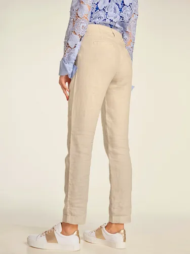 Pantalon en lin style soigné, poches fendues - Ashley Brooke - Modalova