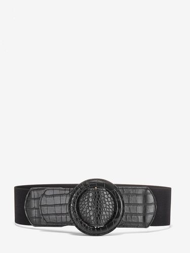 Ceinture imitation croco avec fermoir en anneau ton sur ton - LASCANA - Modalova