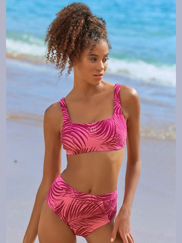 Bas de maillot de bain taille haute imprimé palmiers tendance - LASCANA ACTIVE - Modalova