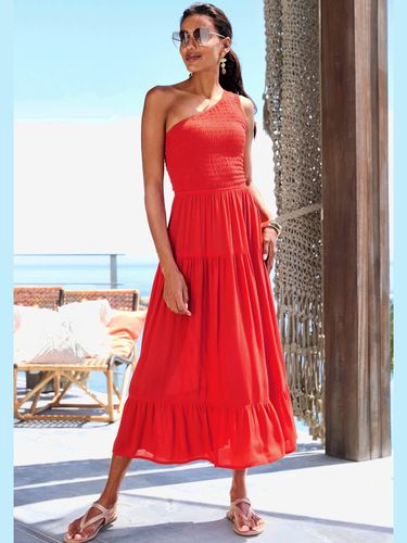 Robe asymétrique robe midi avec haut smocké - Buffalo - Modalova