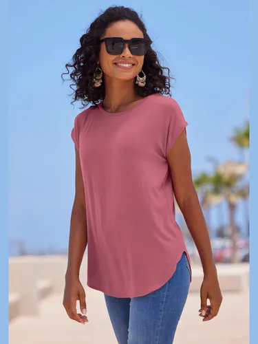T-shirt long un basique tendance - - LASCANA - Modalova