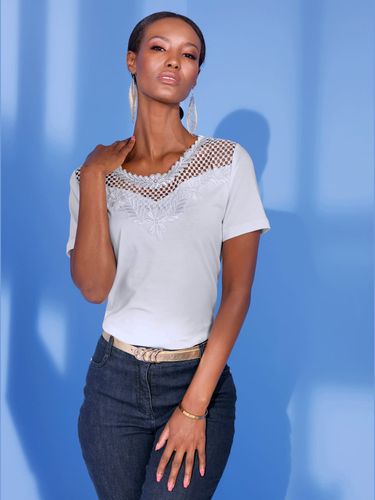 T-shirt en dentelle qualité lyocell estivale - Creation L - Modalova