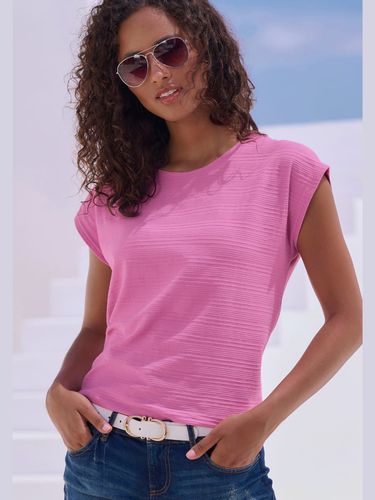 T-shirt structure rayée tendance - - Vivance - Modalova