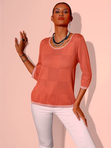 Pull ajouré mélange coton-viscose - Creation L - Modalova