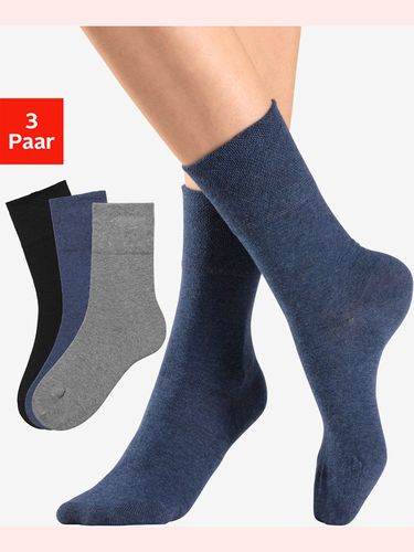 Chaussettes lot de 3 paires de socquettes, adaptées aux diabétiques - , - H.I.S - Modalova