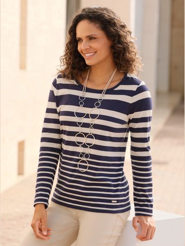 T-shirt rayé pur coton - - Collection L - Modalova