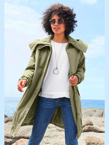 Manteau d'hiver capuche intégrée au col - Linea Tesini - Modalova