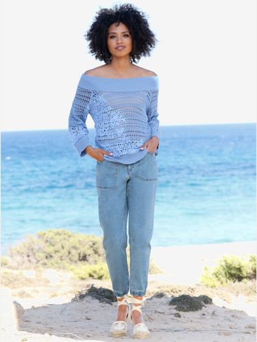 Pull ajouré broderie florale - Linea Tesini - Modalova