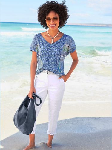 T-shirt à manches courtes motif patchwork - - Linea Tesini - Modalova