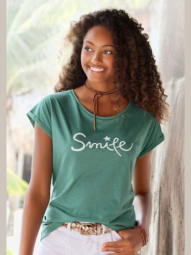 T-shirt imprimé « smile » tendance devant - Beachtime - Modalova