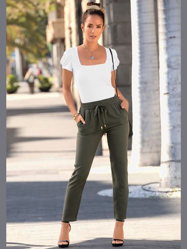 Pantalon ceinture élastique confortable - LASCANA - Modalova