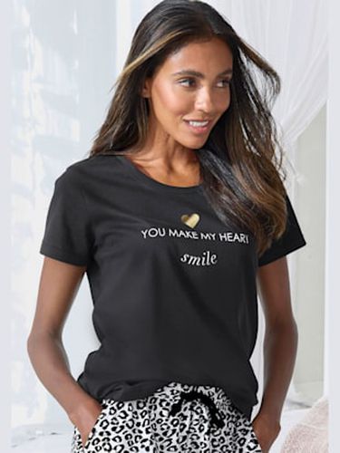 Haut de pyjama t-shirt à manches courtes avec imprimé devant - Vivance Dreams - Modalova