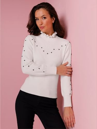 Pull à col montant superbe mélange de matières - CREATION L PREMIUM - Modalova